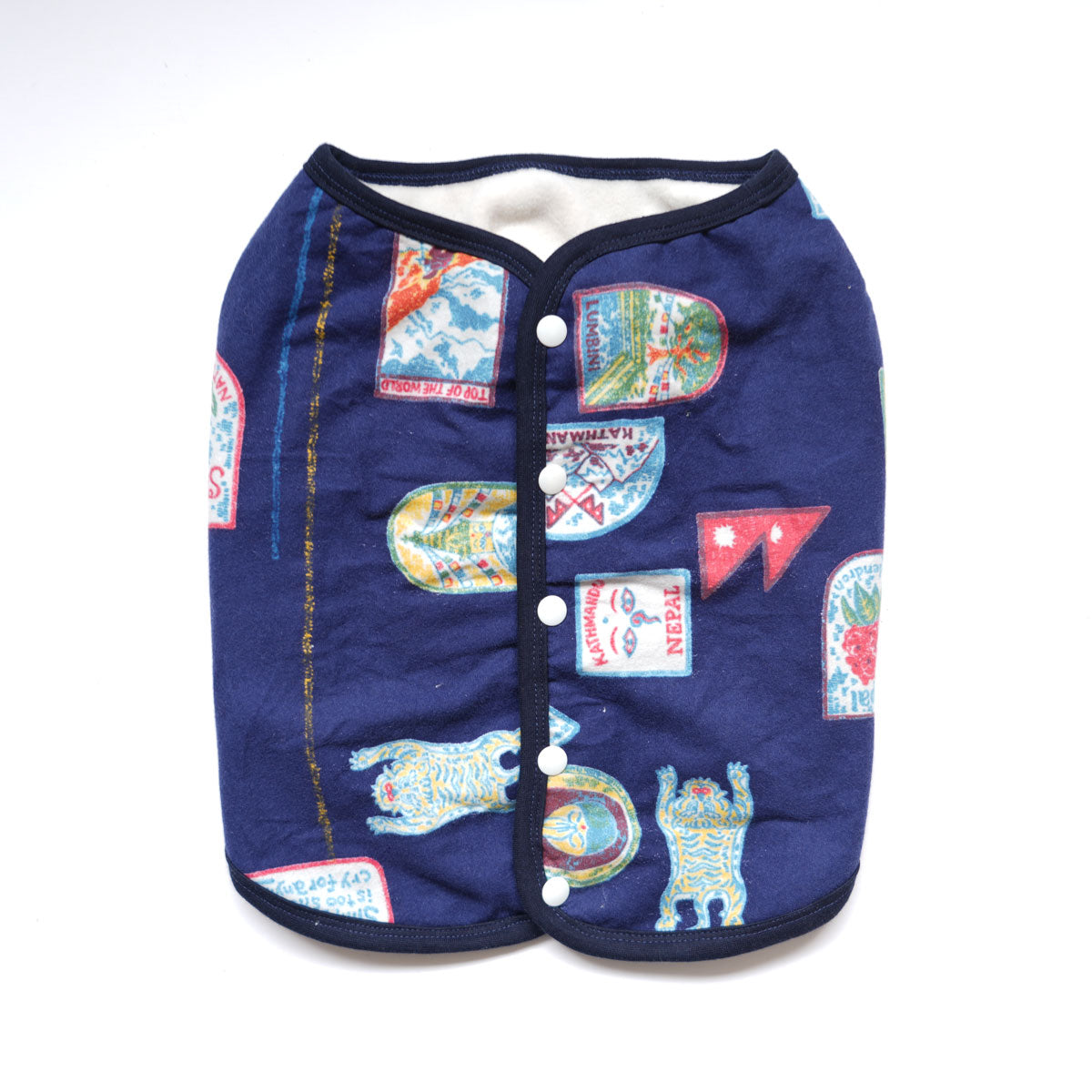 ネパール柄 マイクロフリース ベスト【在庫限り】